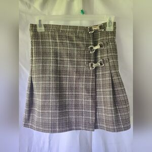 Joule-Vintage Y2K 2000s- Girls size 13" Waist-Plaid Wrap Mini Skirt with Hooks